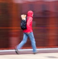 Man walking down the street Royalty Free Stock Photo