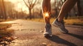 Man walking for exercise and leg pain