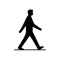Man walking icon. Simple illustration of man walking vector icon for web, pictogram shape, generative ai