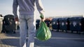 Man walking with rubbish Royalty Free Stock Photo