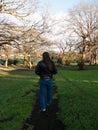 Man Walking a Rural Path