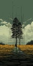 Gloomy Watery Landscape With Tree A Surreal Illustration By Alex Andreev