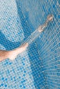 A man washes his feet Royalty Free Stock Photo