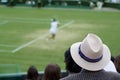 Man watching tennis match