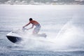 Man on water scooter Royalty Free Stock Photo