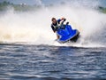 Man on Wave Runner on the water Royalty Free Stock Photo