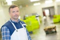 man wearing apron