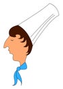 Man wearing a chef hat, illustration, vector Royalty Free Stock Photo