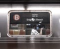 Man Wearing Face Mask in New York Subway Car during Covid 19 Pandemic NYC