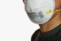 Man wearing facial N95 Filter face mask, Ecology, air pollution