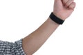 Man wearing fitness band Royalty Free Stock Photo