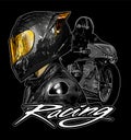 biker background drag race motorbike vector template Royalty Free Stock Photo