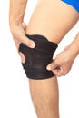 Man wearing knee brace Royalty Free Stock Photo