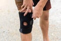 The man wearing the Kneepad Leggings Sports Royalty Free Stock Photo