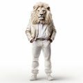 High-quality Fashion: 3d Lion Man In White