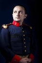 Man wearing military jacket 19th century Royalty Free Stock Photo