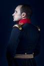 Man wearing military jacket 19th century Royalty Free Stock Photo