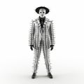 Tim Burton-inspired 3d Halloween Costume With Spiked Suit