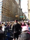 Man Wearing Pink Bandanna, Crowd, New York City Women`s March, Central Park West, NYC, NY, USA