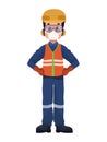 man wearing safety equipment Royalty Free Stock Photo