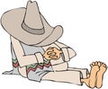 Man Wearing A Sombrero Taking A Siesta