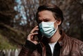 Man Wearing Surgical Mask 