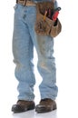 Man wearing toolbelt Royalty Free Stock Photo