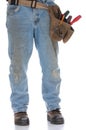 Man wearing toolbelt Royalty Free Stock Photo