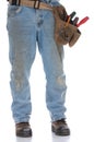 Man wearing toolbelt Royalty Free Stock Photo