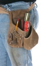 Man wearing toolbelt Royalty Free Stock Photo