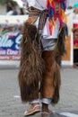 Man wearing traditional chaps in Ibarra, Ecuador