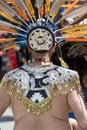 Man wearing traditional indigenous costume in Mexico