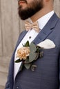 A man at a wedding in a beautiful wedding suit. Royalty Free Stock Photo