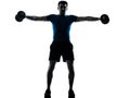 Man weight workout fitness posture