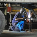 Man Welding