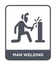 man welding icon in trendy design style. man welding icon isolated on white background. man welding vector icon simple and modern