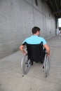 Man in wheelchair Royalty Free Stock Photo