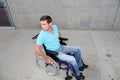 Man in wheelchair Royalty Free Stock Photo