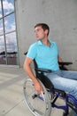 Man in wheelchair Royalty Free Stock Photo