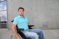 Man in wheelchair Royalty Free Stock Photo