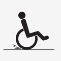 Man in wheelchair silhouette