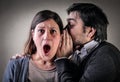 Man whispering Royalty Free Stock Photo