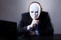 Man in white mask Royalty Free Stock Photo