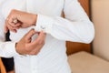 Man and white shirt and cufflink