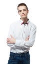 Man in White Shirt Royalty Free Stock Photo