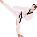 Man in white sports karate suit