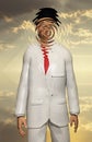 Man in White Suit Obscured Face
