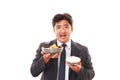 The man who eats food Royalty Free Stock Photo