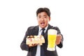 The man who eats sushi Royalty Free Stock Photo