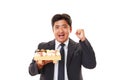 The man who eats sushi Royalty Free Stock Photo